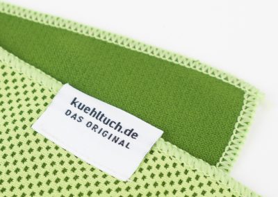 Kuehltuch lime Label